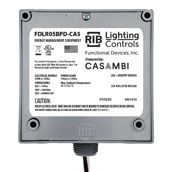 FDLR05BPD-CAS - Enclosed Phase Angle Dimmer, 600W, 120 Vac Power, Receiver/Repeater