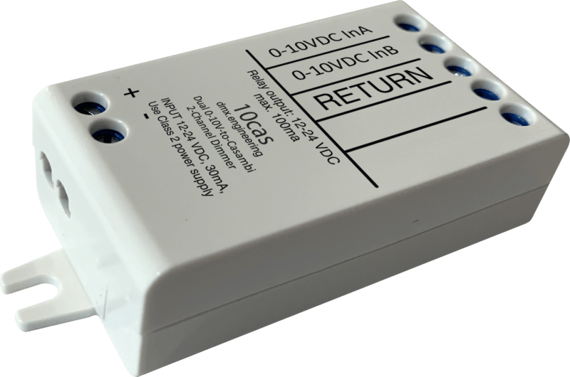 10cas - Dual 0-10VDC to Casambi 2-Channel Dimmer