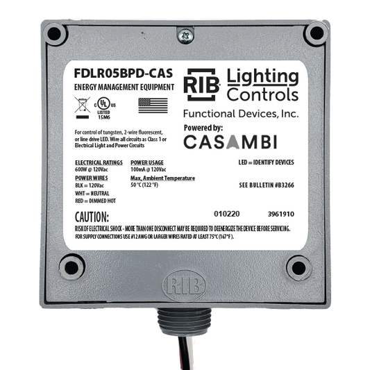 FDLR05BPD-CAS - Enclosed Phase Angle Dimmer, 600W, 120 Vac Power, Receiver/Repeater
