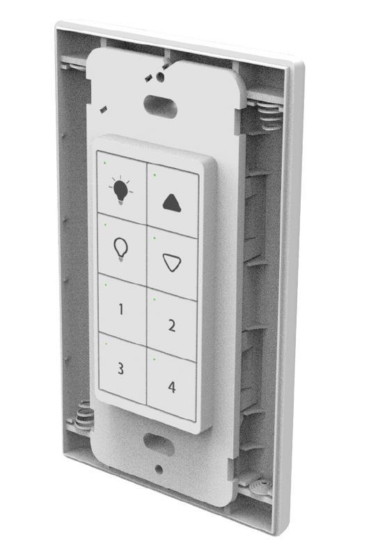 WS-NC0-N2-08-A4 - Atom In-Wall Battery Powered Switch 8 Button