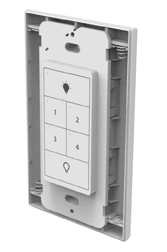 WS-NC0-N2-06-A4 - Atom In-Wall Battery Powered Switch 6 Button