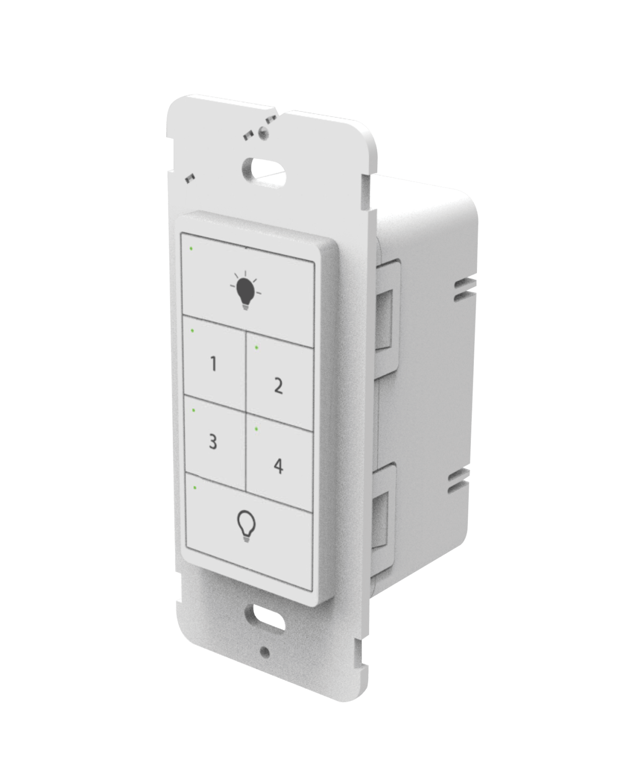 WS-TA0-02-06-A4 - Atom In-Wall Line Voltage Switch 6 Button